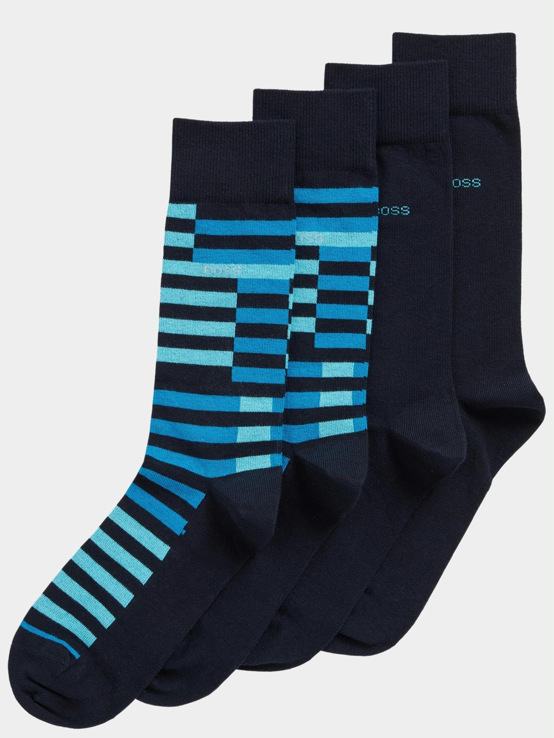 BOSS Black Sokken Blauw 2P RS Stripe CC 10241189 01 50467708/401