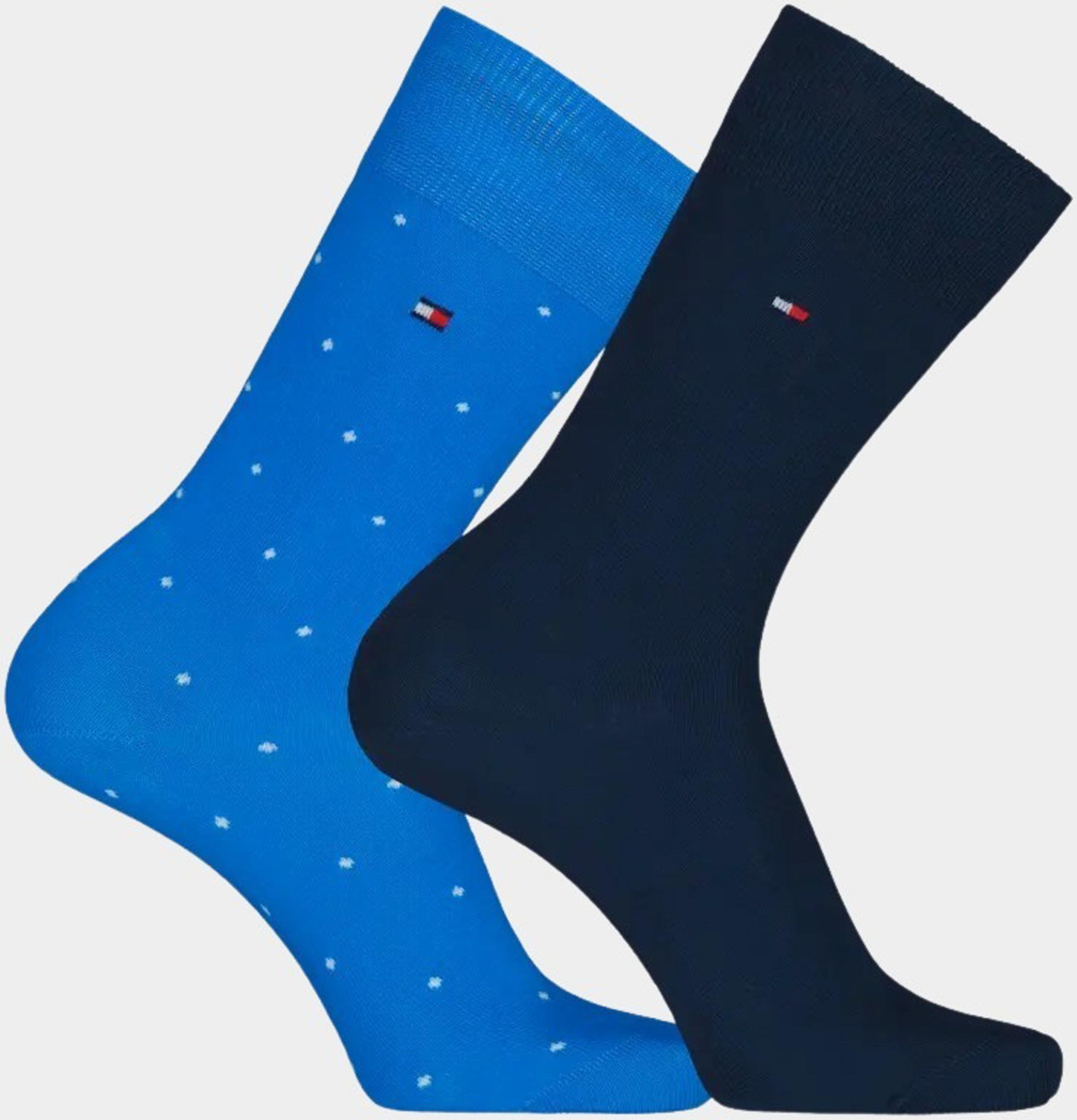 Tommy Hilfiger Sokken Blauw Sock 2P Dot 701228259/001