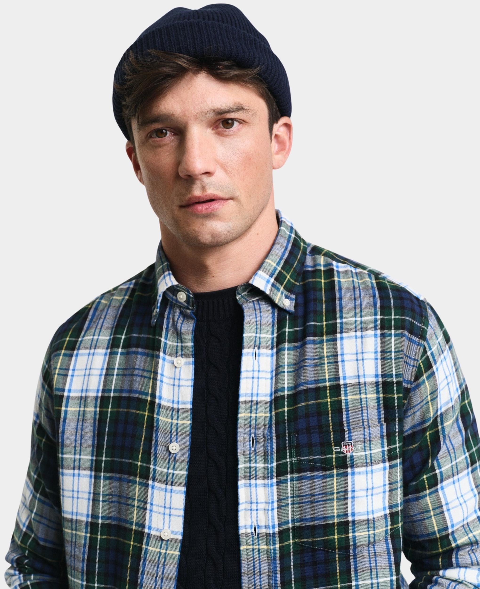 Gant Casual hemd lange mouw Groen REG FLANNEL CHECK SHIRT 3250001/374