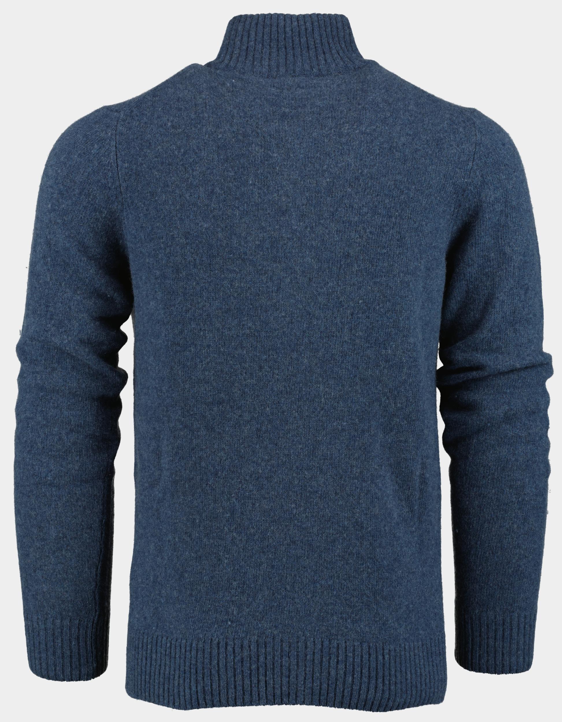 Bos Pullover Blauw Lambswool half zip 1151224/218