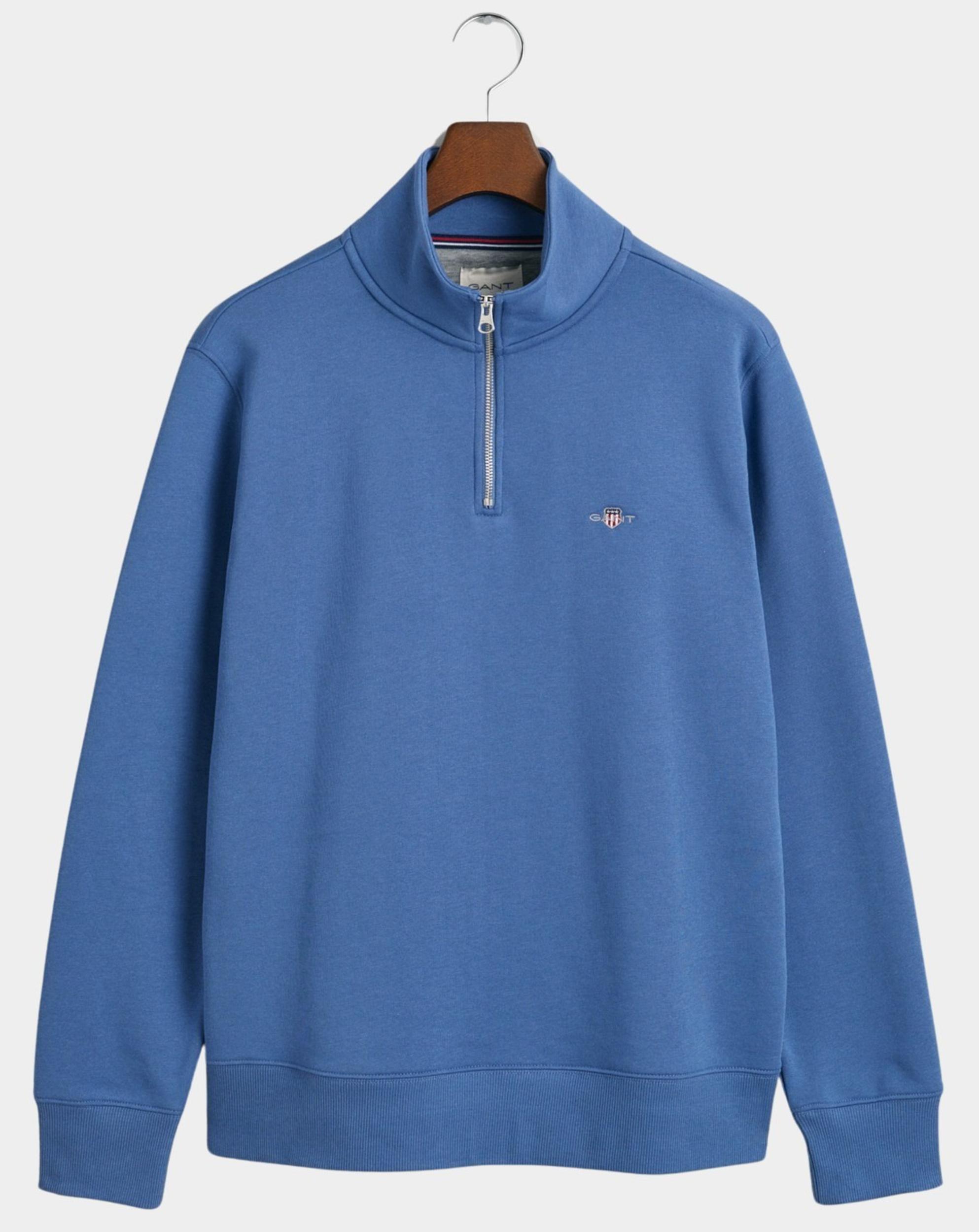 Gant Sweater Blauw Shield half zip sweat 2008005/442