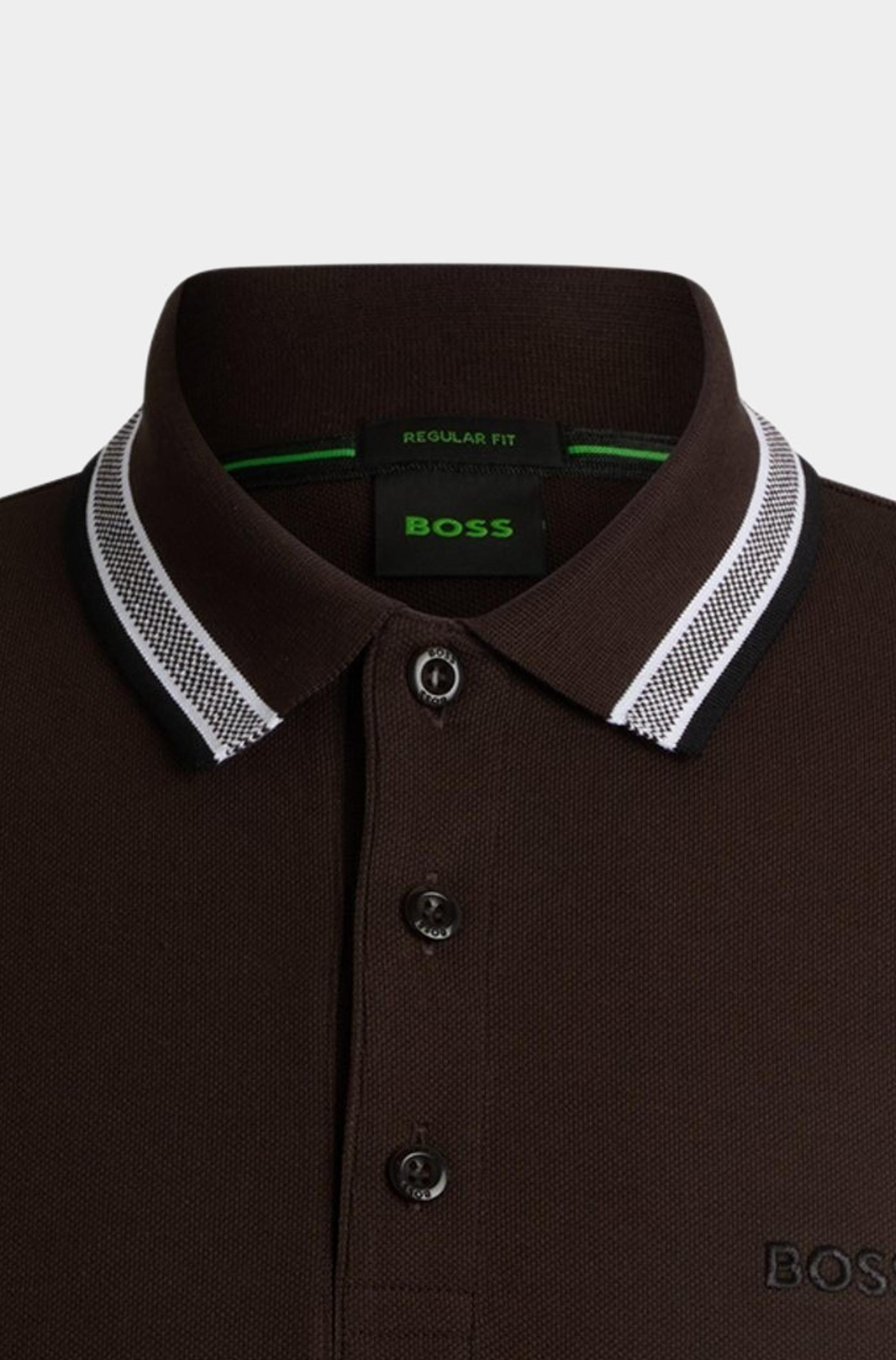 BOSS Green Polo korte mouw Bruin Paddy 10241663 01 50469055/213