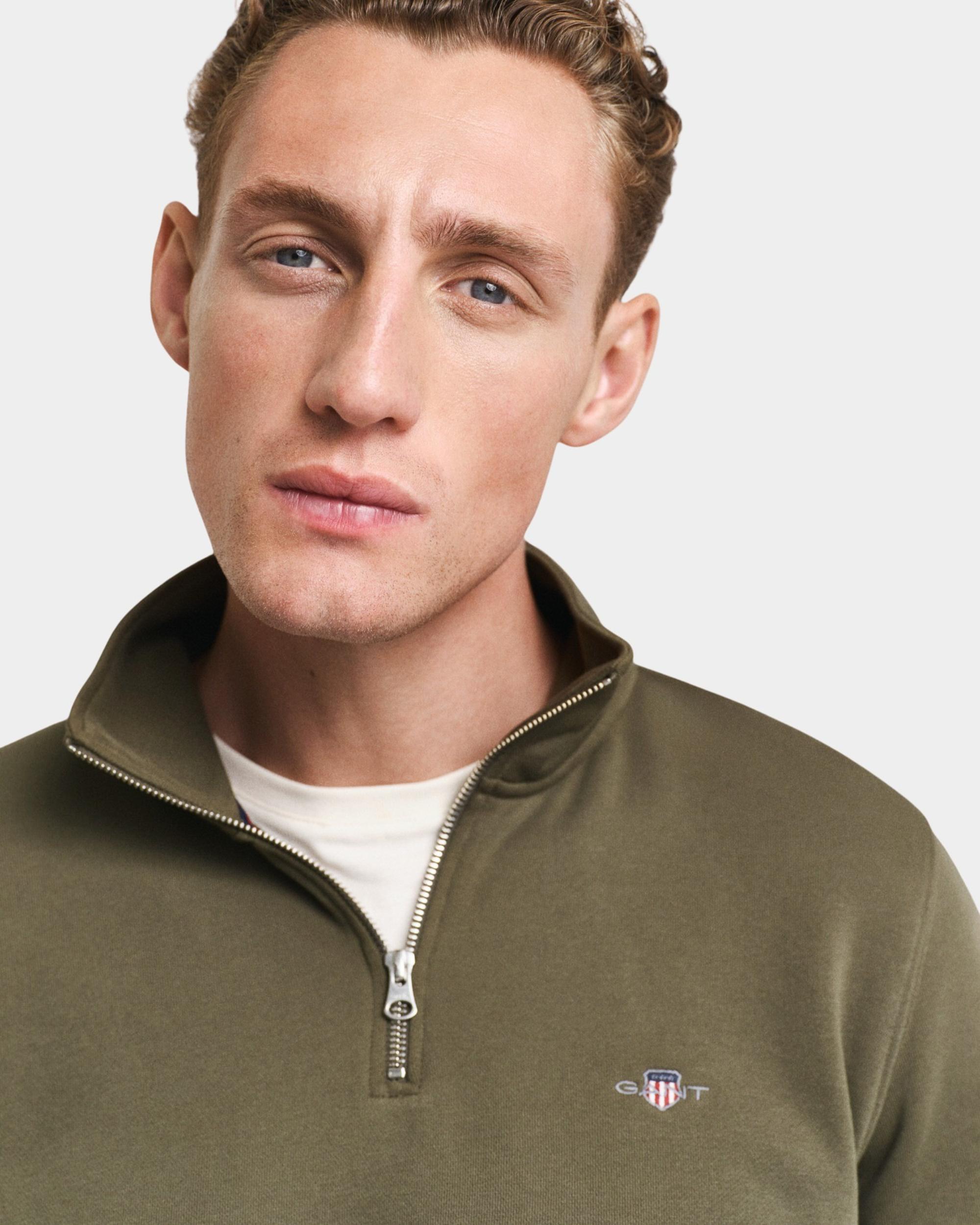 Gant Half Zip Groen REG SHIELD HALF ZIP SWEAT 2008005/301