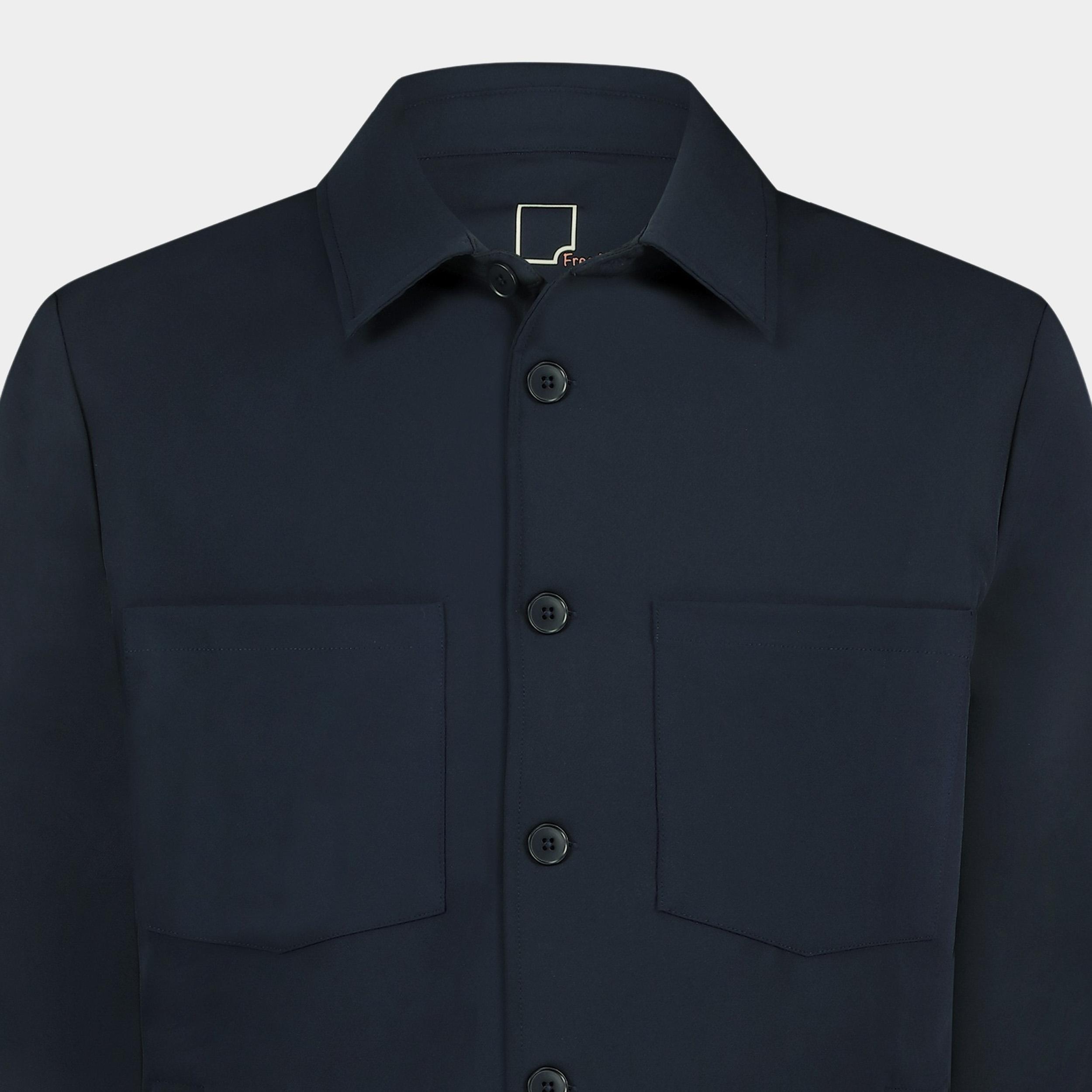 Born With Appetite Overshirt Blauw Boed Shirtjacket 25114BO10/290 navy