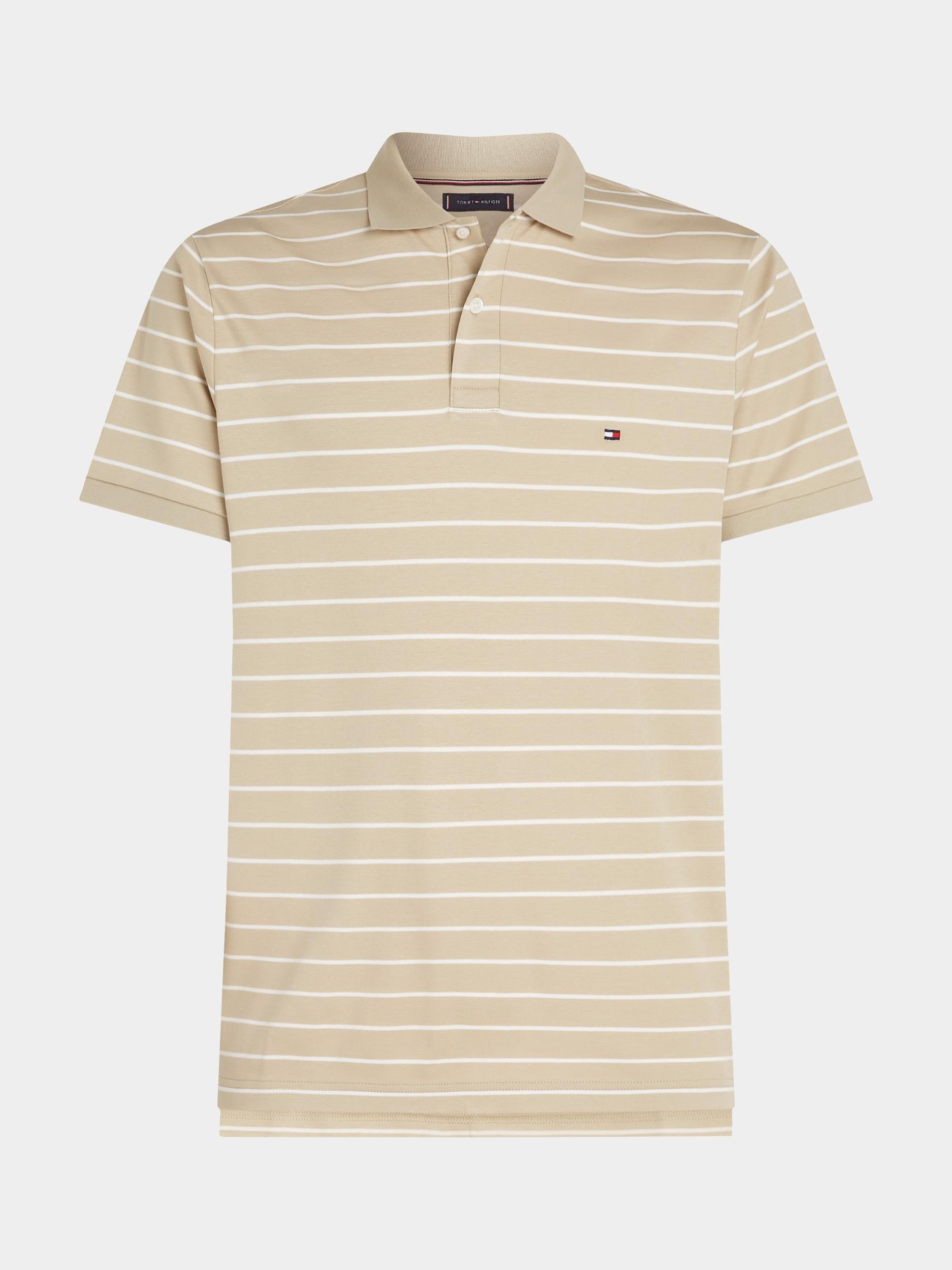 Tommy Hilfiger Polo korte mouw Beige Liquid Cotton Reg Seasonal Pol MW0MW39994/0AA