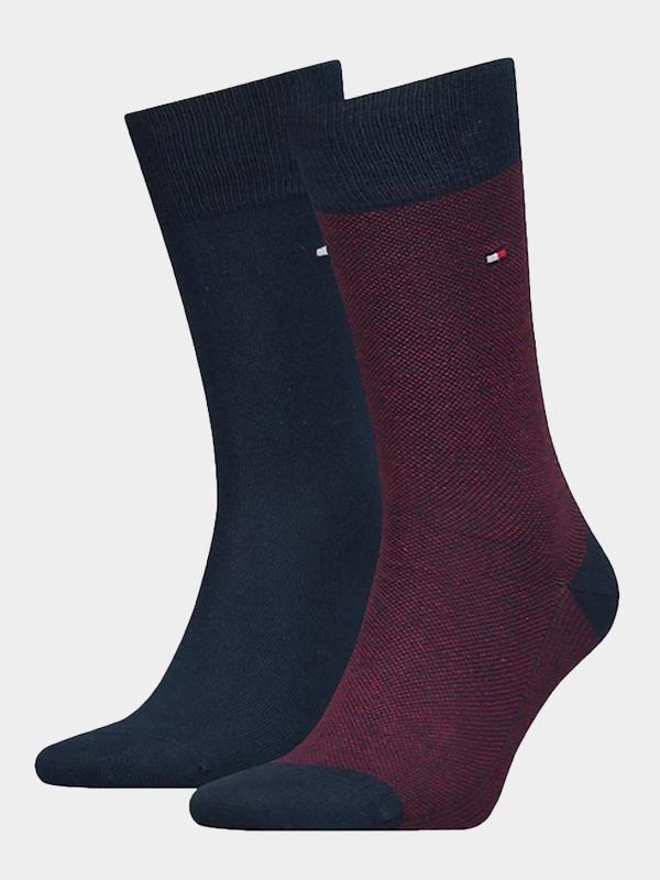 Tommy Hilfiger Sokken Rood TH Men Sock 2P Birdseye 701226104/005