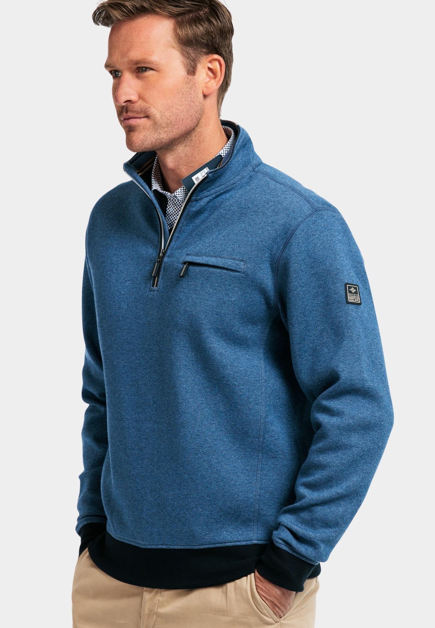 Baileys Half Zip Blauw Sweatshirt 1/2 Zip 423122/64