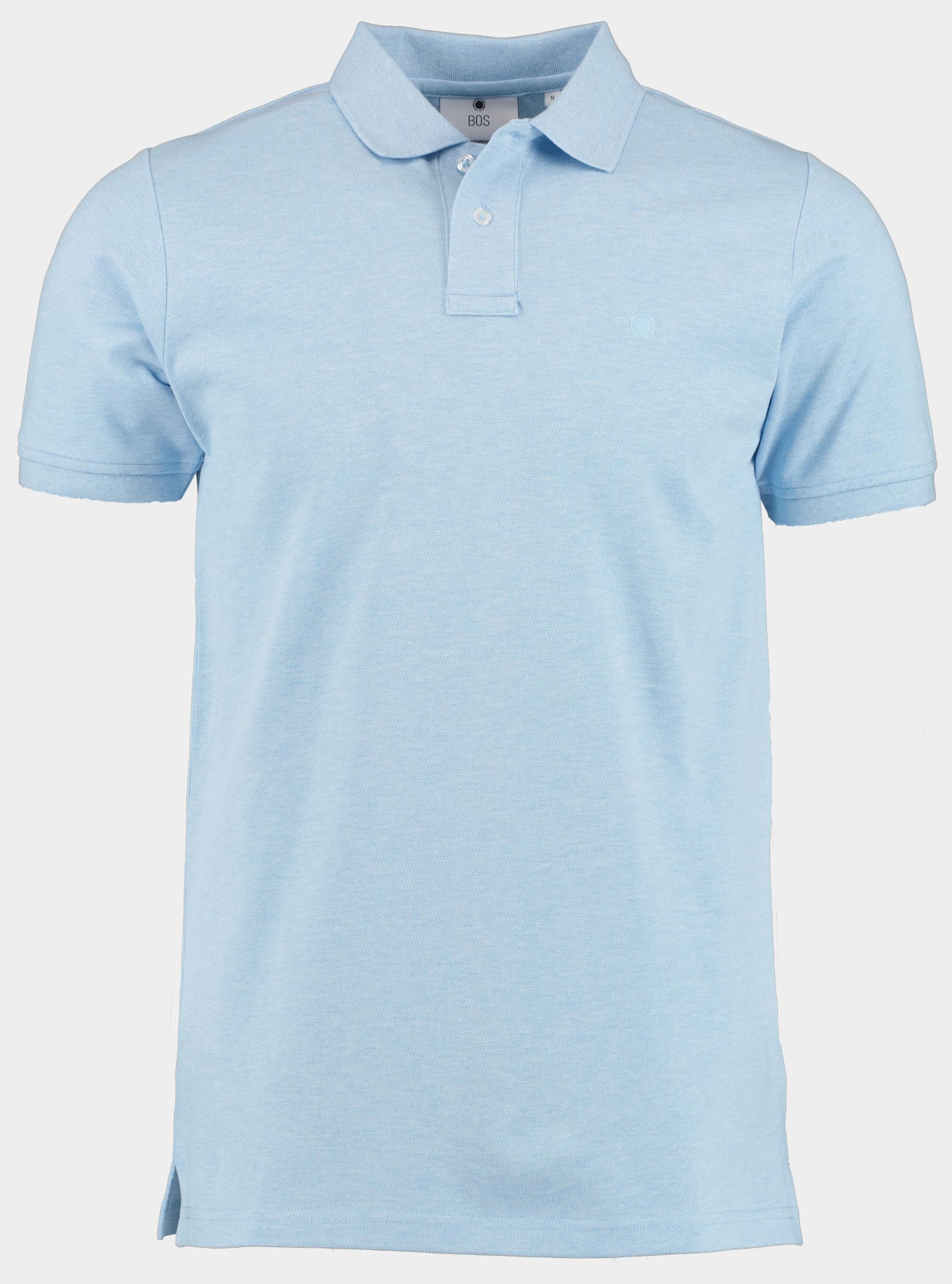 Bos Polo korte mouw Blauw Fang Polo Pique 24108FA63BO/210 l.blue