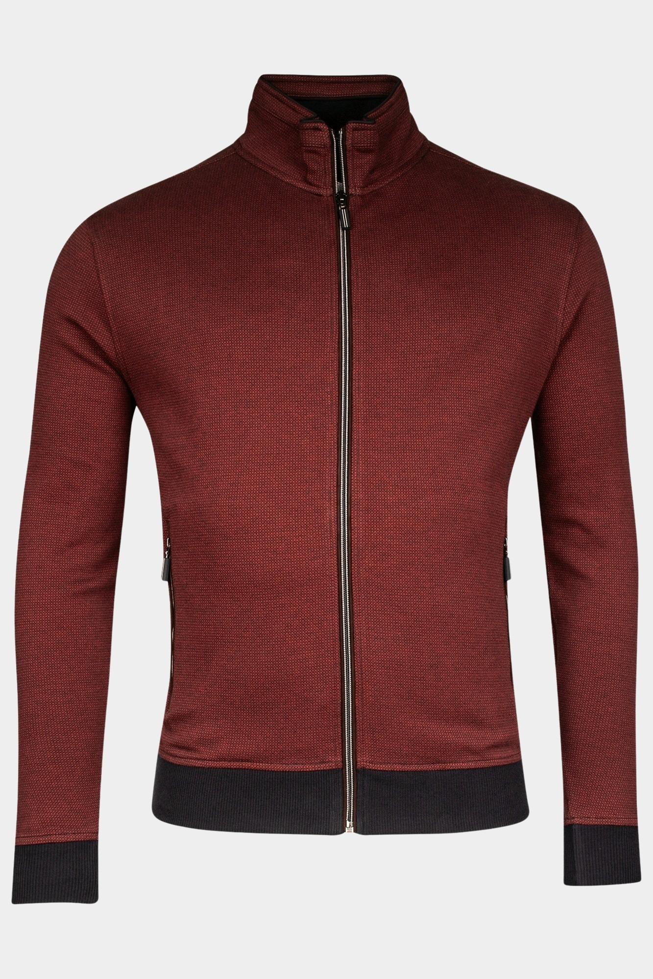 Baileys Vest Rood Sweat Cardigan Zip 422201/36