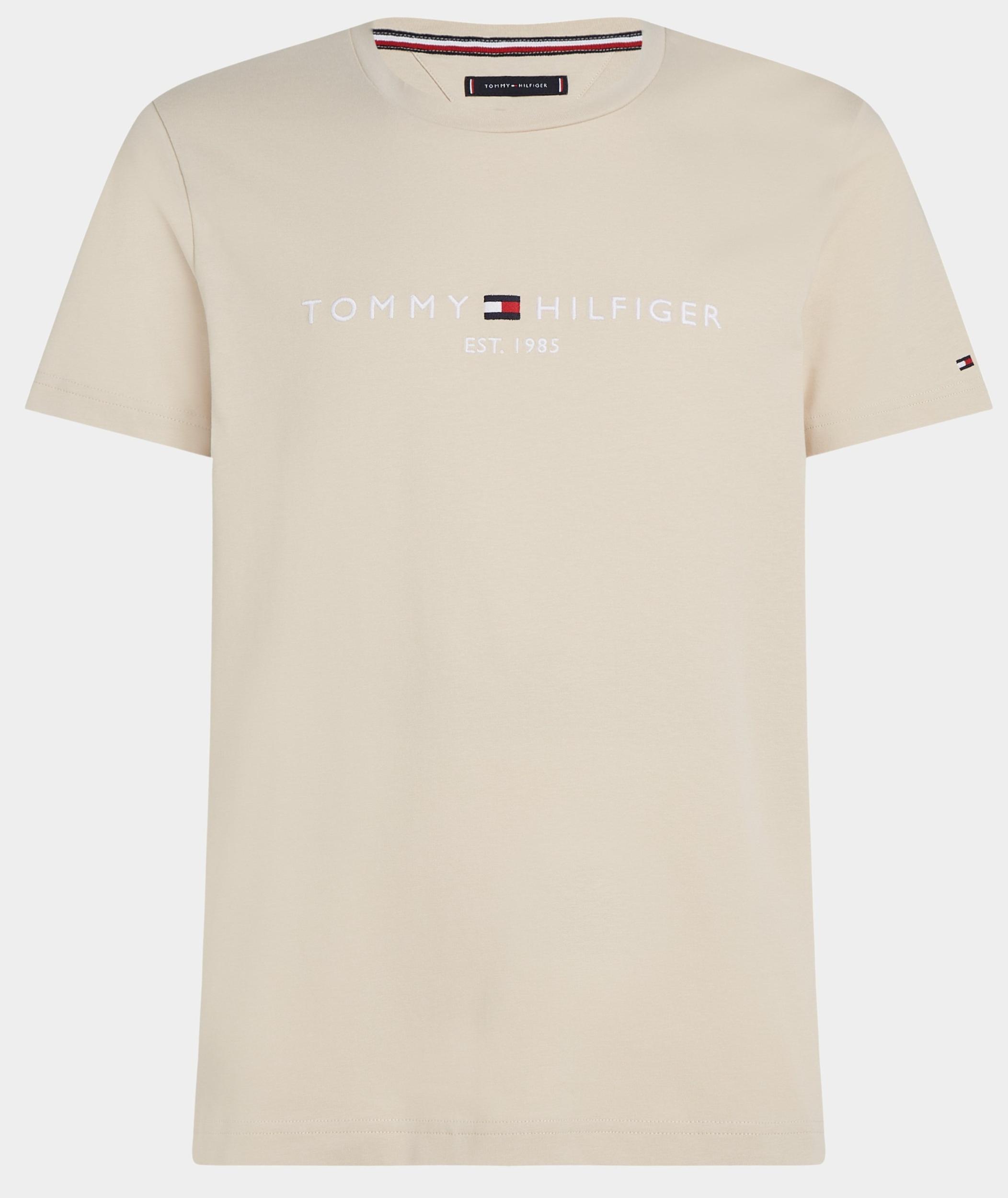Tommy Hilfiger T-shirt korte mouw Beige Tommy Logo Tee MW0MW11797/ACI
