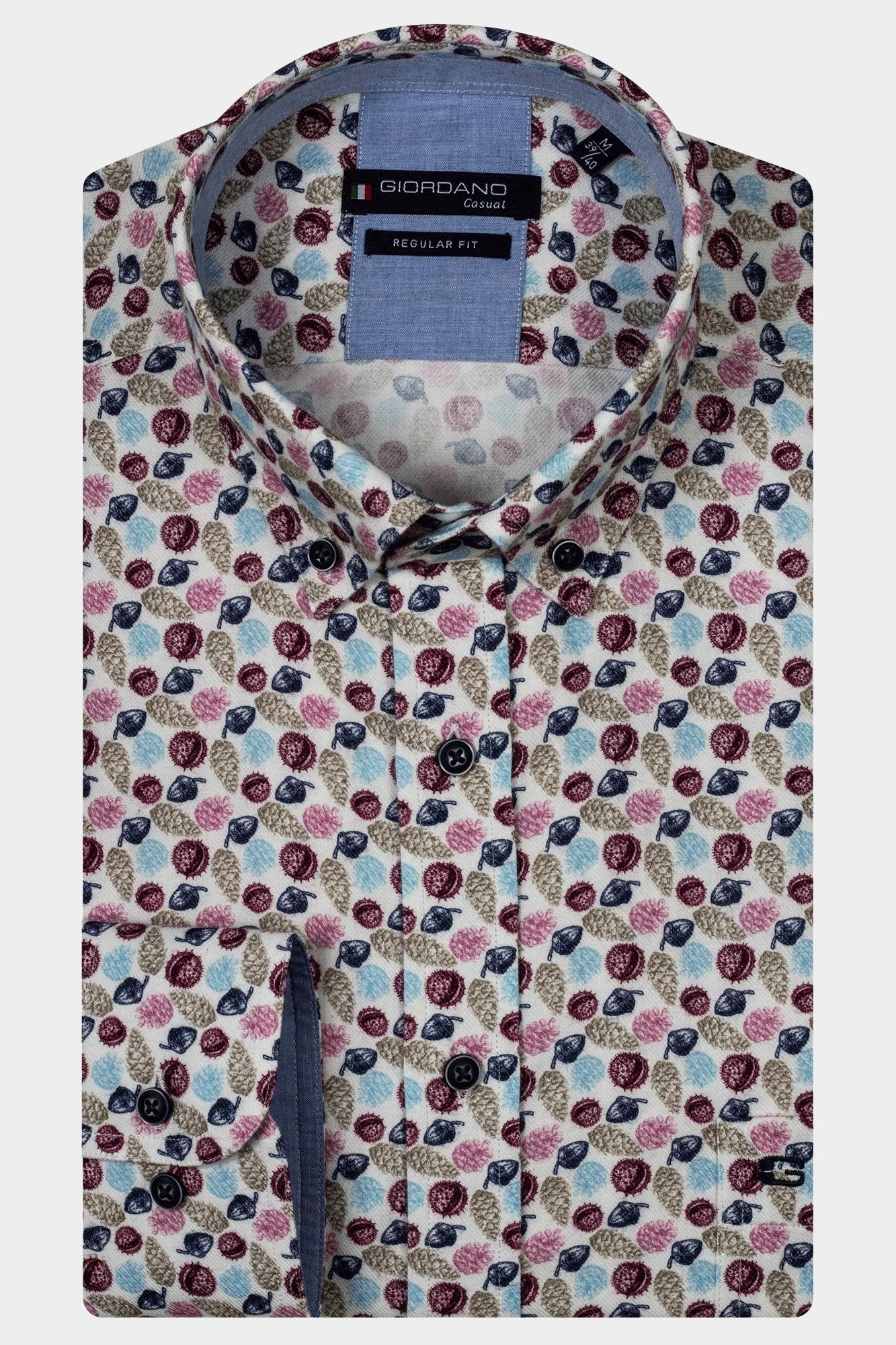 Giordano Casual hemd lange mouw Roze Ivy, LS Button Down Autumn Pr 427014/50