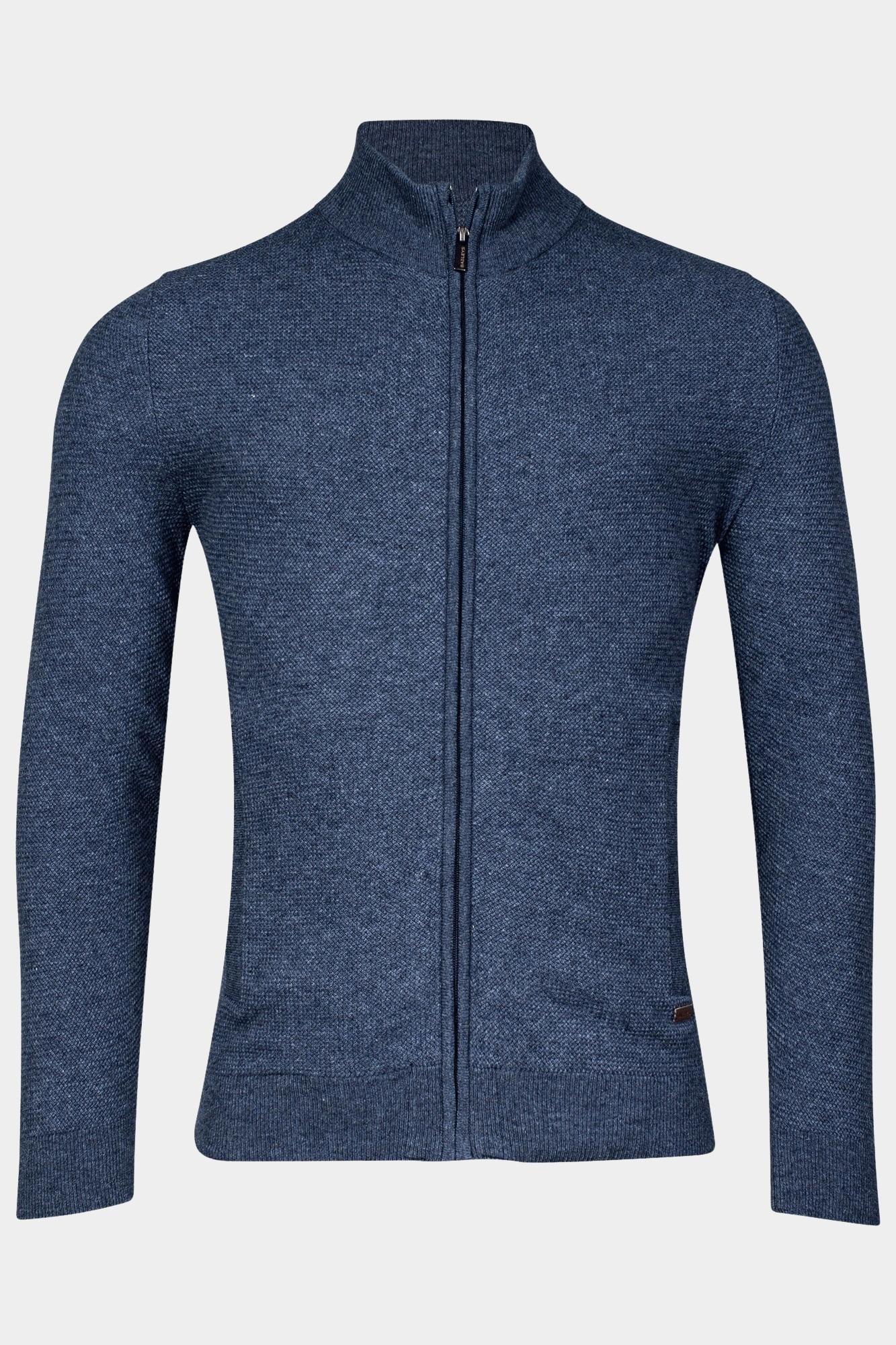 Baileys Vest Blauw Cardigan Zip 12gg, ministruct 322045/651