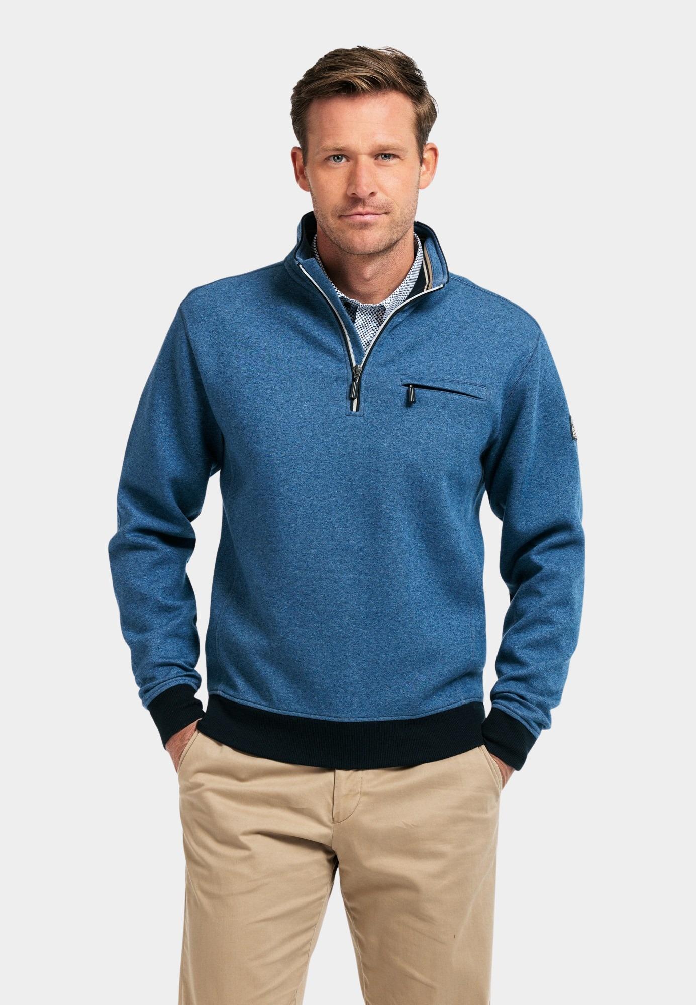 Baileys Half Zip Blauw Sweatshirt 1/2 Zip 423122/64