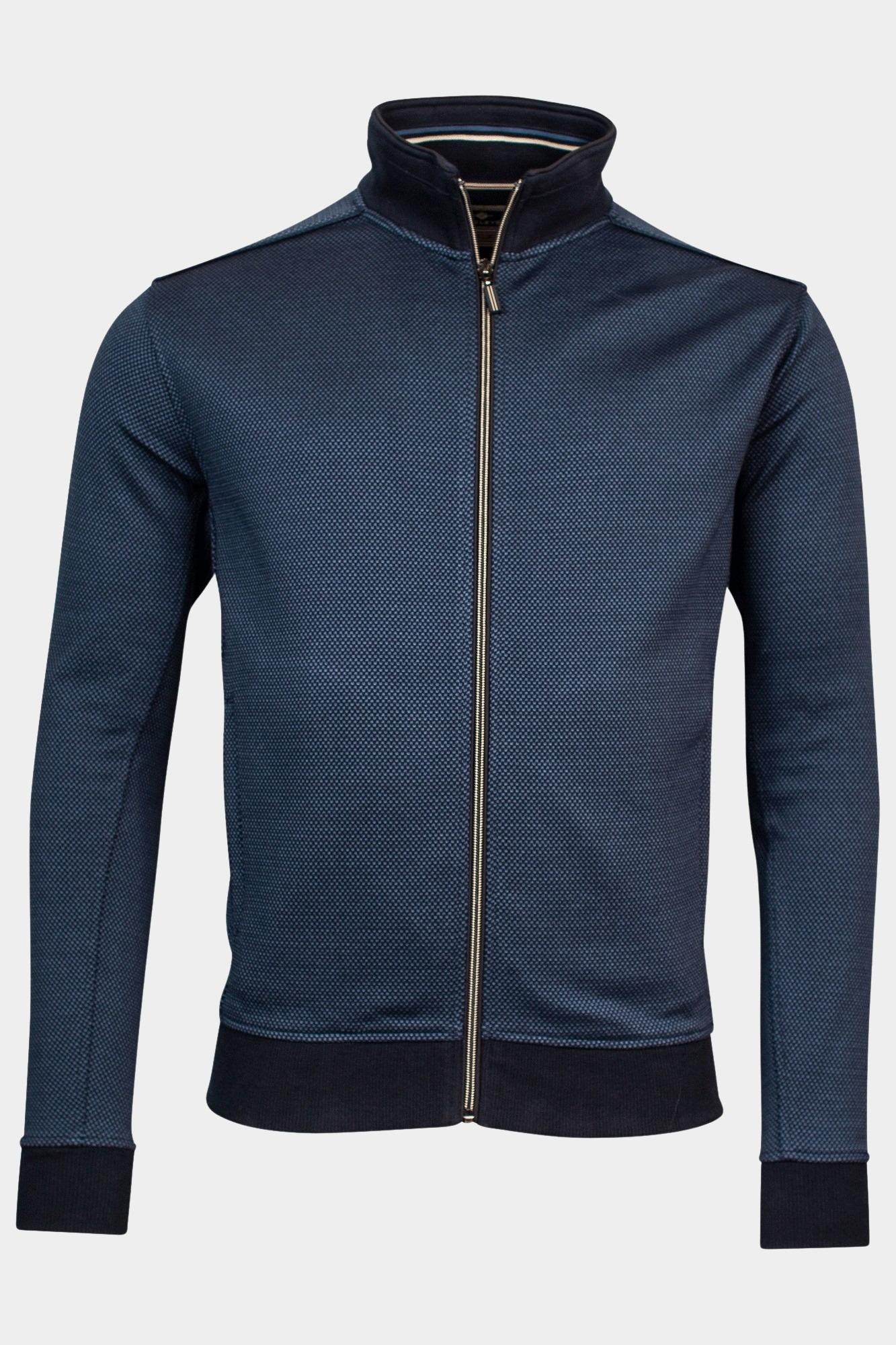 Baileys Vest Blauw Sweat Cardigan Zip  2-tone Ja 322287/60