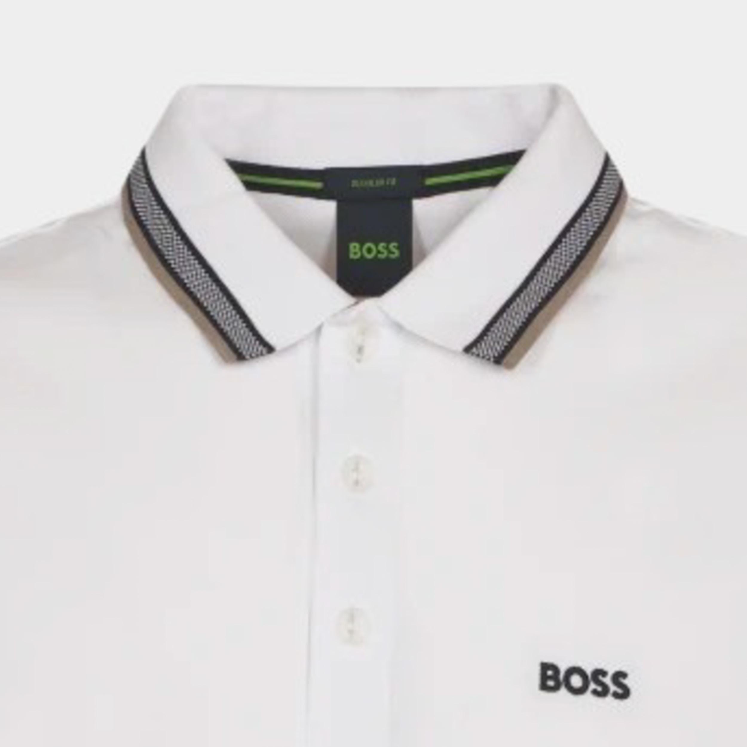 BOSS Green Polo korte mouw Wit Paddy 10241663 01 50469055/110