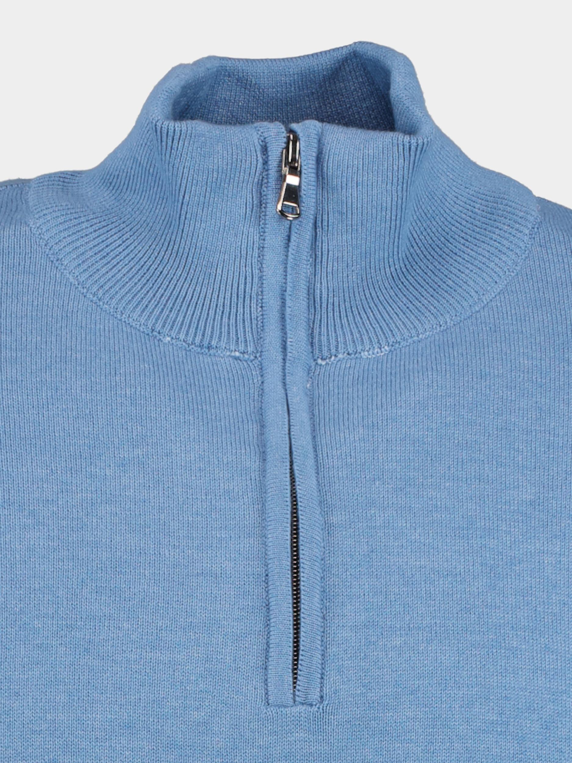 Innocente Pullover Blauw Half Zip ART-302/8148-SKY BLUE