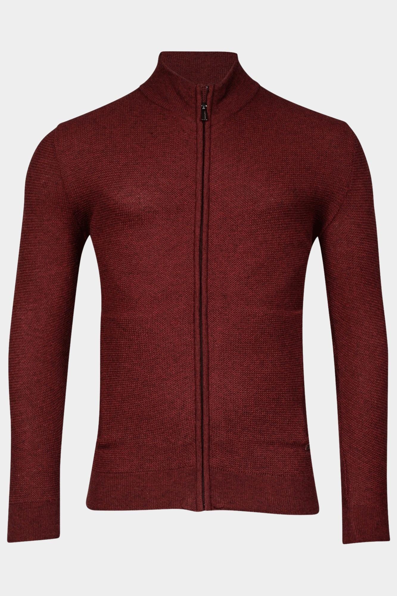 Baileys Vest Rood Cardigan Zip 12gg, ministruct 322045/381