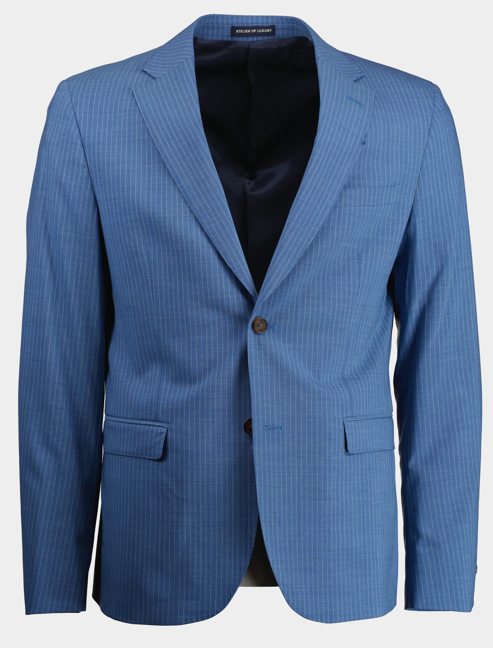 Scotland Blue Kostuum Blauw D8 Toulon Stripe Suit 241028TO41SB/240 blue