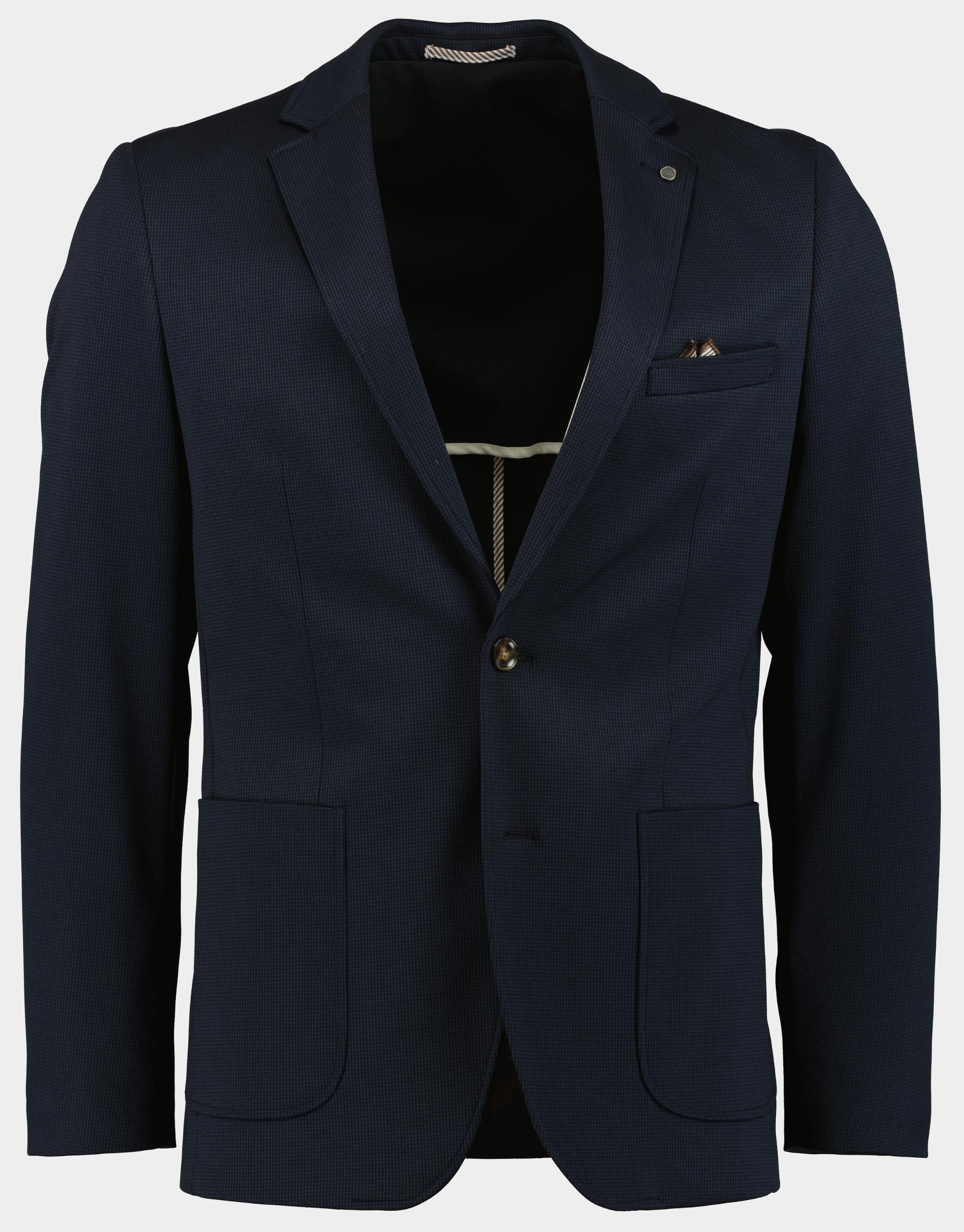 Bos Colbert Blauw Fame Pied De Poule Jacket Dro 243038FA13BO/290 navy