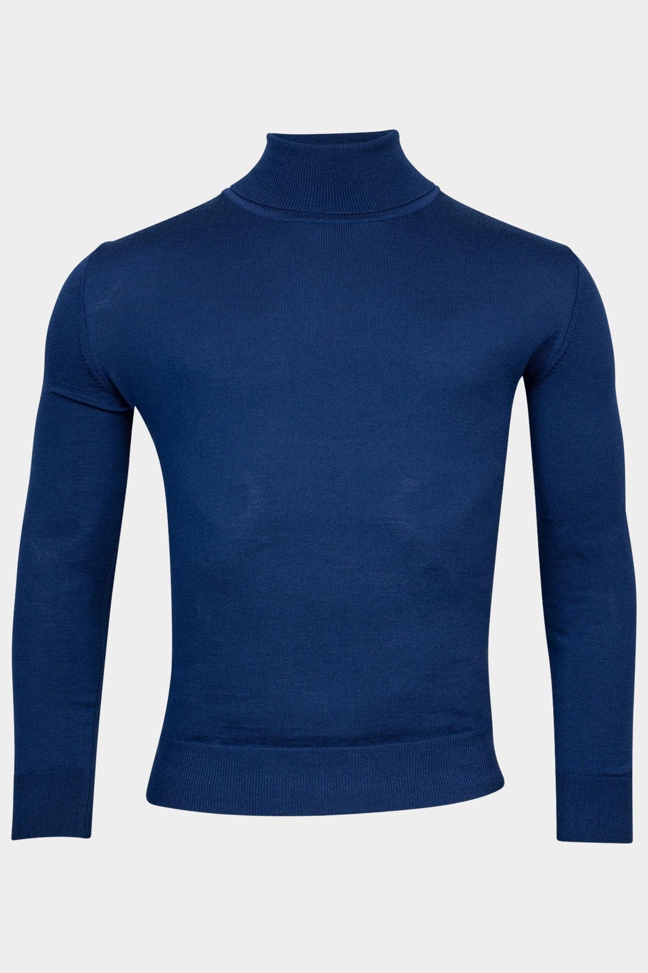 Baileys Coltrui Blauw High Neck Pullover  12gg sing 320069/64