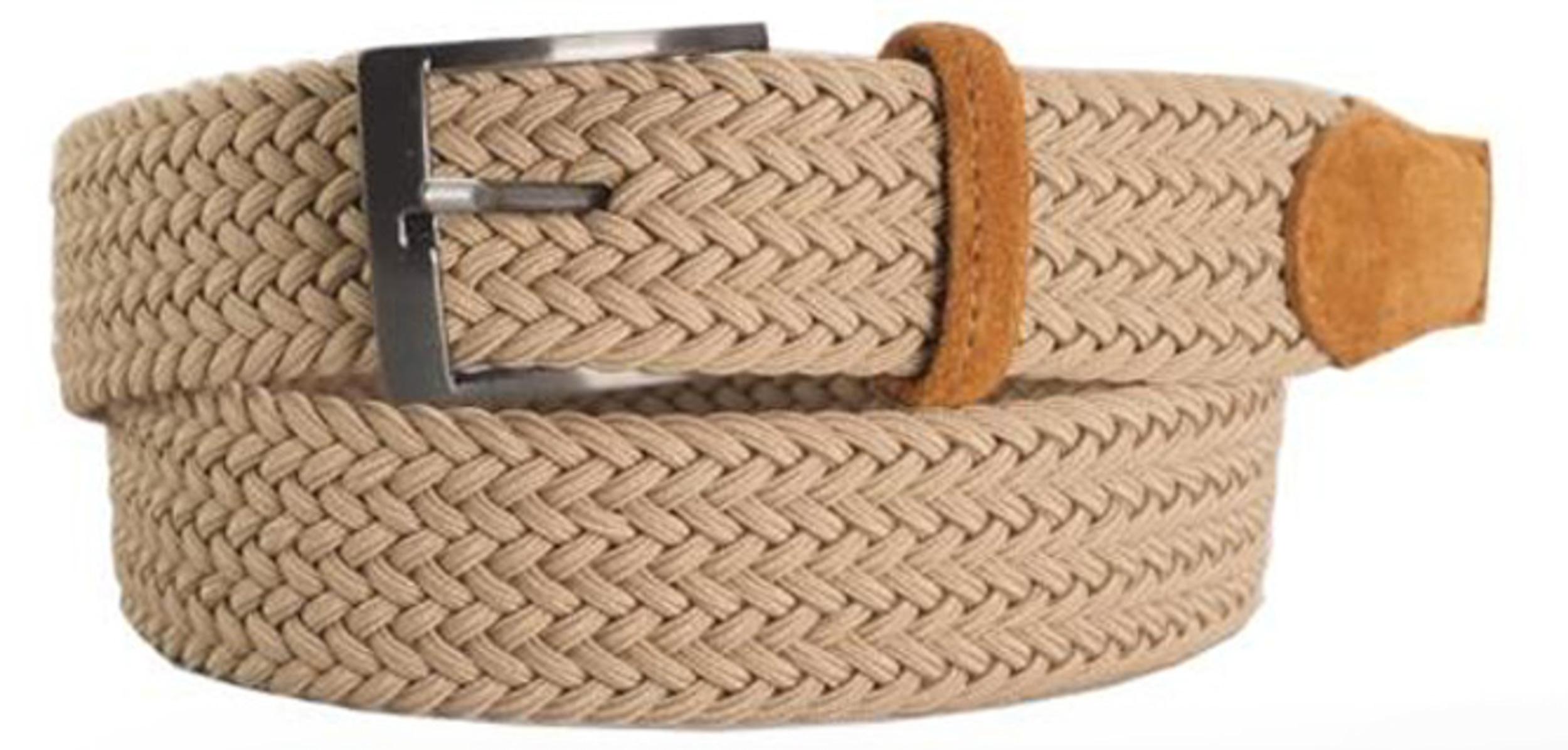 6Road Riem Groen Ceintuur vlecht stretch suede 395040/60